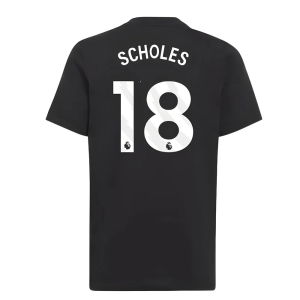 2025-2026 Man Utd EU Training Tee (Black) (Scholes 18)