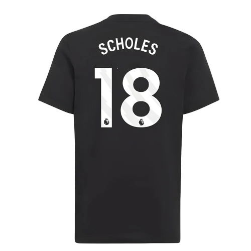 2025-2026 Man Utd EU Training Tee (Black) (Scholes 18)