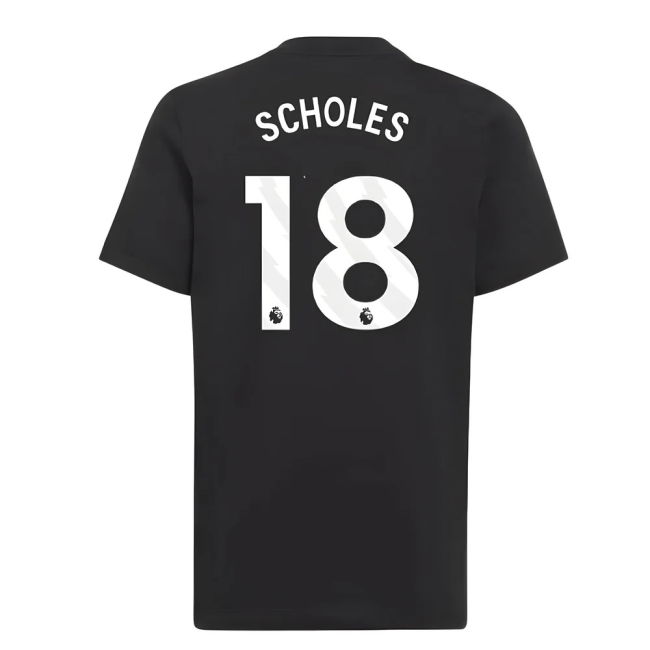 2025-2026 Man Utd EU Training Tee (Black) (Scholes 18)
