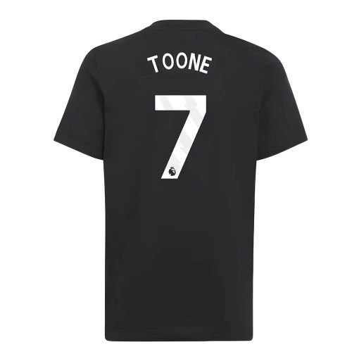 2025-2026 Man Utd EU Training Tee (Black) (Toone 7)