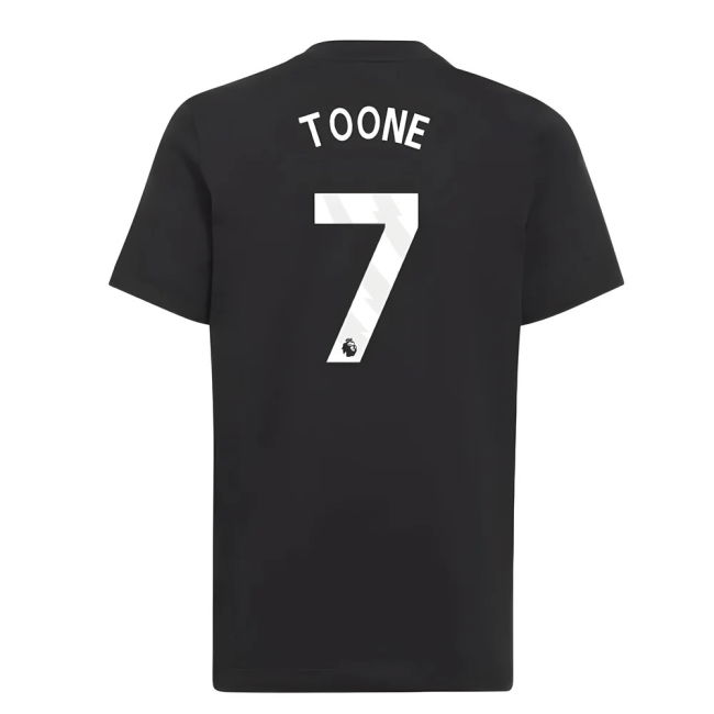 2025-2026 Man Utd EU Training Tee (Black) (Toone 7)