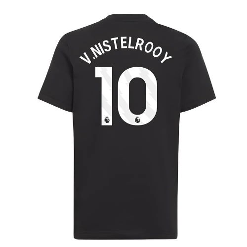 2025-2026 Man Utd EU Training Tee (Black) (V.Nistelrooy 10)