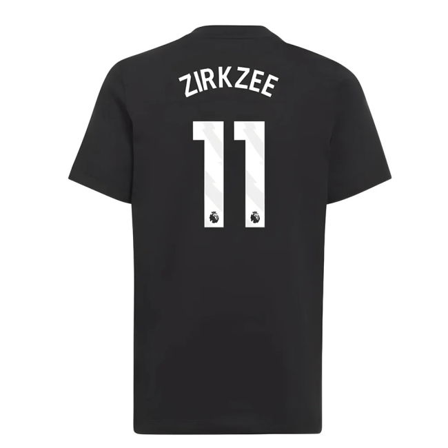 2025-2026 Man Utd EU Training Tee (Black) (Zirkzee 11)