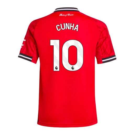 2025-2026 Man Utd Home Shirt (Kids) (Cunha 10)