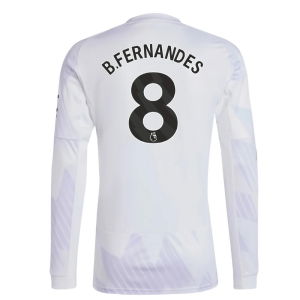 2025-2026 Man Utd Long Sleeve Away Shirt (B.Fernandes 8)