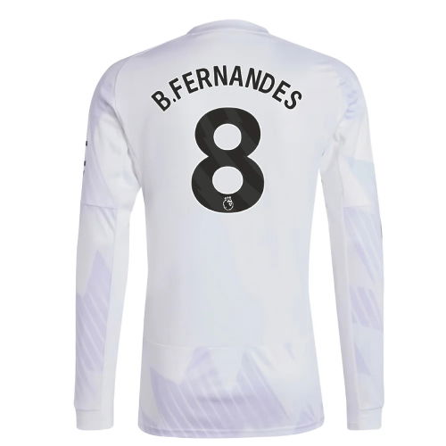 2025-2026 Man Utd Long Sleeve Away Shirt (B.Fernandes 8)