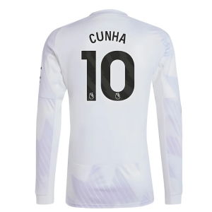 2025-2026 Man Utd Long Sleeve Away Shirt (Cunha 10)