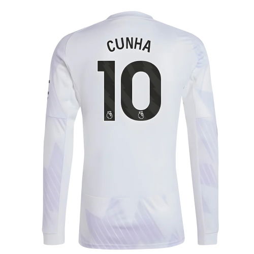 2025-2026 Man Utd Long Sleeve Away Shirt (Cunha 10)