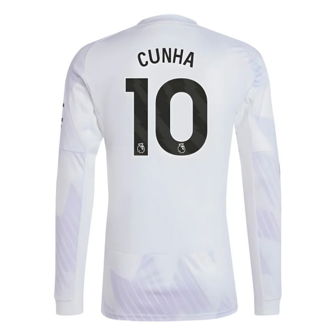 2025-2026 Man Utd Long Sleeve Away Shirt (Cunha 10)