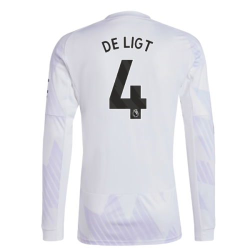 2025-2026 Man Utd Long Sleeve Away Shirt (De Ligt 4)