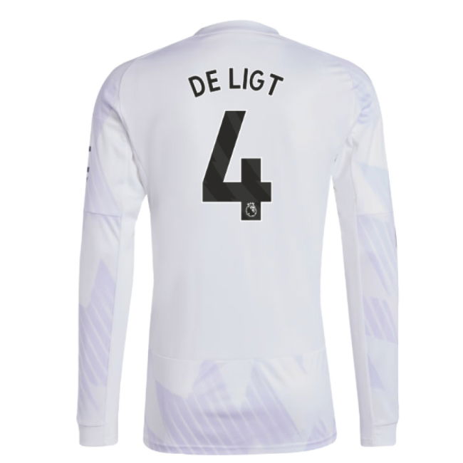 2025-2026 Man Utd Long Sleeve Away Shirt (De Ligt 4)