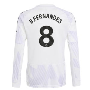 2025-2026 Man Utd Long Sleeve Away Shirt (Kids) (B.Fernandes 8)
