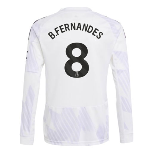 2025-2026 Man Utd Long Sleeve Away Shirt (Kids) (B.Fernandes 8)