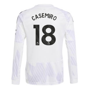 2025-2026 Man Utd Long Sleeve Away Shirt (Kids) (Casemiro 18)