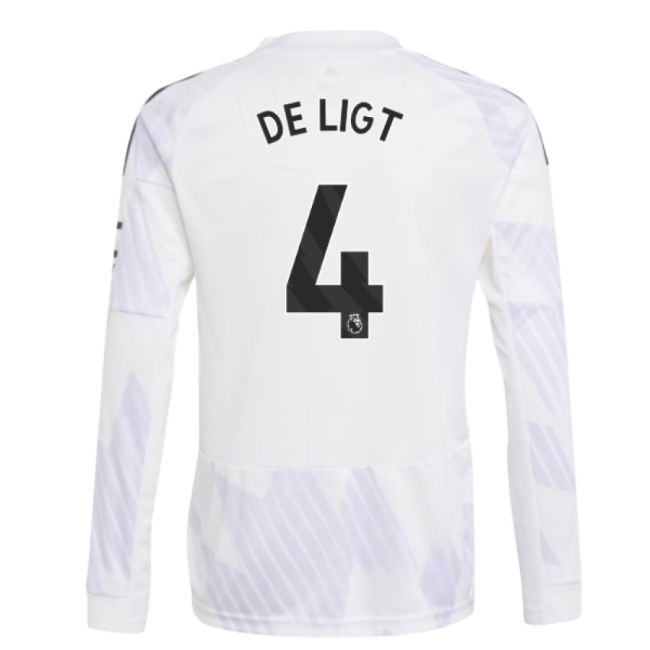 2025-2026 Man Utd Long Sleeve Away Shirt (Kids) (De Ligt 4)