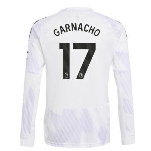 2025-2026 Man Utd Long Sleeve Away Shirt (Kids) (Garnacho 17)