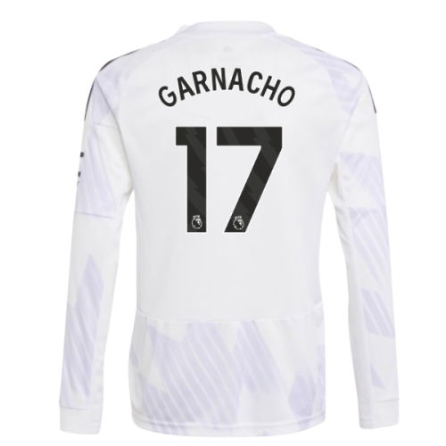 2025-2026 Man Utd Long Sleeve Away Shirt (Kids) (Garnacho 17)