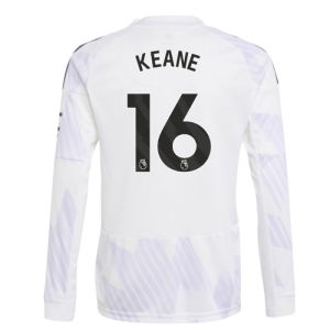 2025-2026 Man Utd Long Sleeve Away Shirt (Kids) (Keane 16)