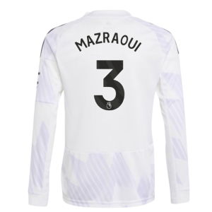 2025-2026 Man Utd Long Sleeve Away Shirt (Kids) (Mazraoui 3)