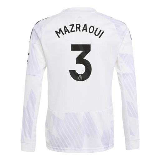 2025-2026 Man Utd Long Sleeve Away Shirt (Kids) (Mazraoui 3)