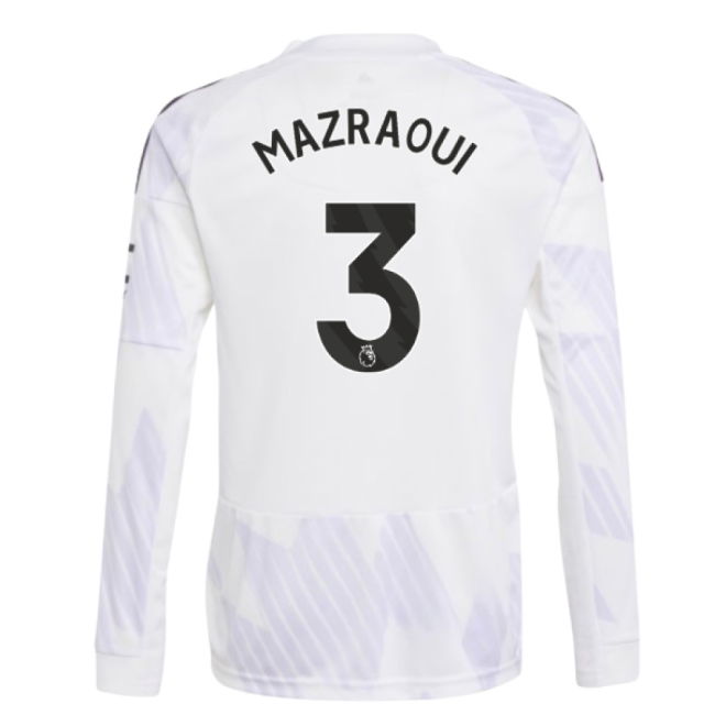 2025-2026 Man Utd Long Sleeve Away Shirt (Kids) (Mazraoui 3)