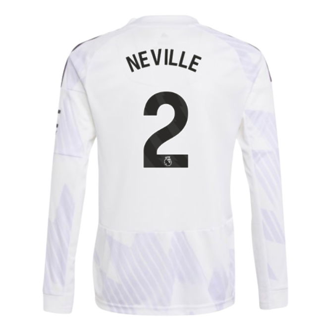 2025-2026 Man Utd Long Sleeve Away Shirt (Kids) (Neville 2)