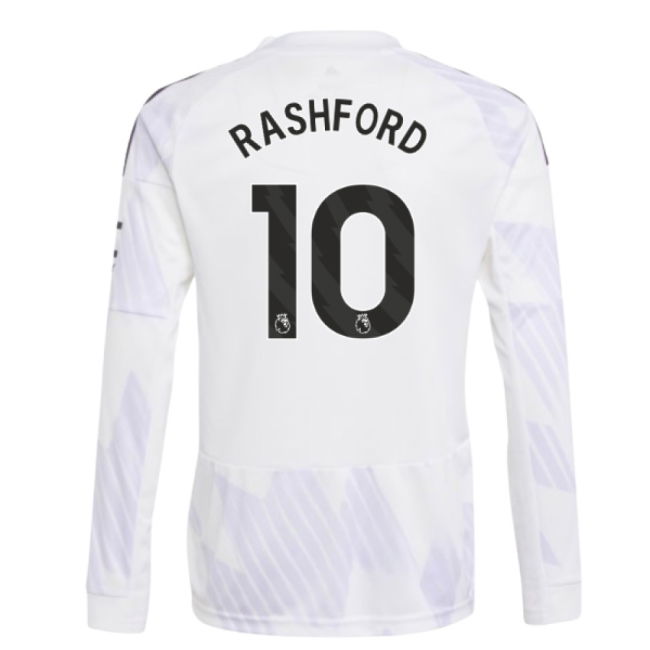 2025-2026 Man Utd Long Sleeve Away Shirt (Kids) (Rashford 10)