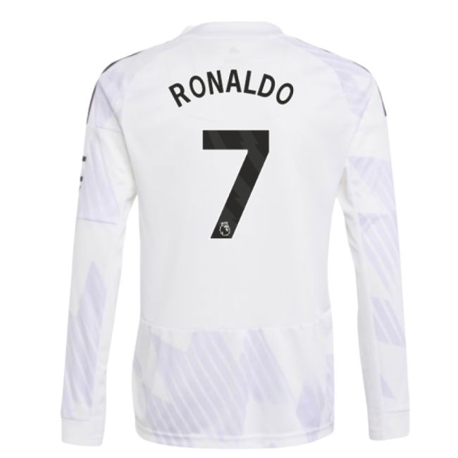 2025-2026 Man Utd Long Sleeve Away Shirt (Kids) (Ronaldo 7)