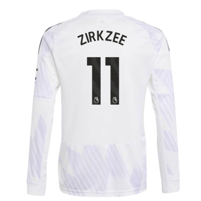 2025-2026 Man Utd Long Sleeve Away Shirt (Kids) (Zirkzee 11)