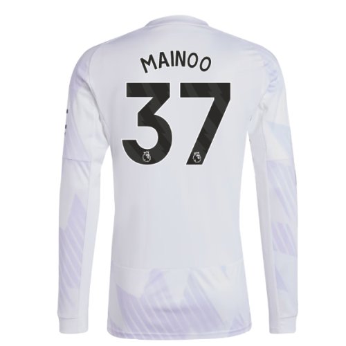 2025-2026 Man Utd Long Sleeve Away Shirt (Mainoo 37)
