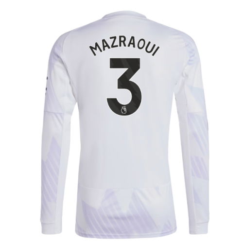 2025-2026 Man Utd Long Sleeve Away Shirt (Mazraoui 3)