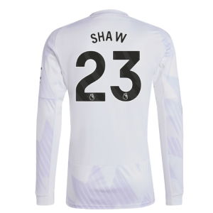 2025-2026 Man Utd Long Sleeve Away Shirt (Shaw 23)
