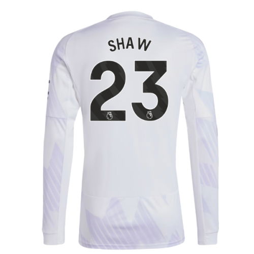 2025-2026 Man Utd Long Sleeve Away Shirt (Shaw 23)