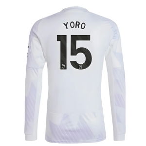 2025-2026 Man Utd Long Sleeve Away Shirt (Yoro 15)