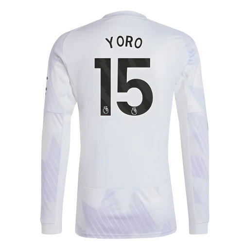 2025-2026 Man Utd Long Sleeve Away Shirt (Yoro 15)