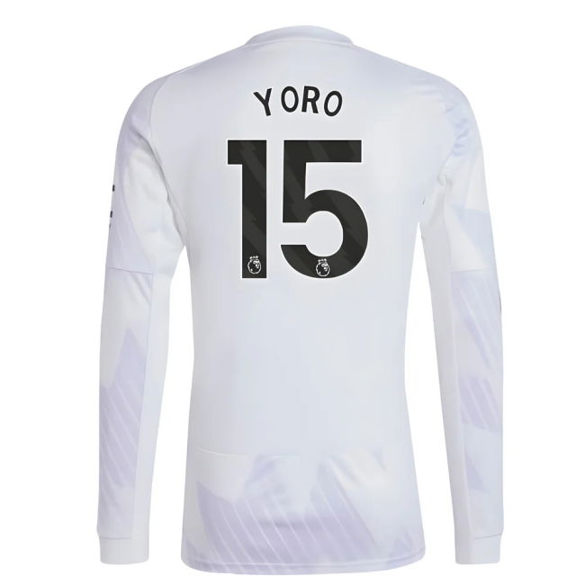 2025-2026 Man Utd Long Sleeve Away Shirt (Yoro 15)