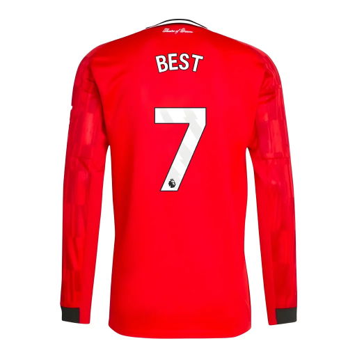 2025-2026 Man Utd Long Sleeve Home Shirt (Best 7)