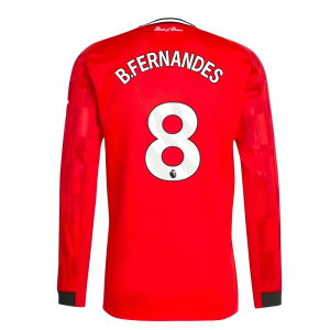2025-2026 Man Utd Long Sleeve Home Shirt (B.Fernandes 8)