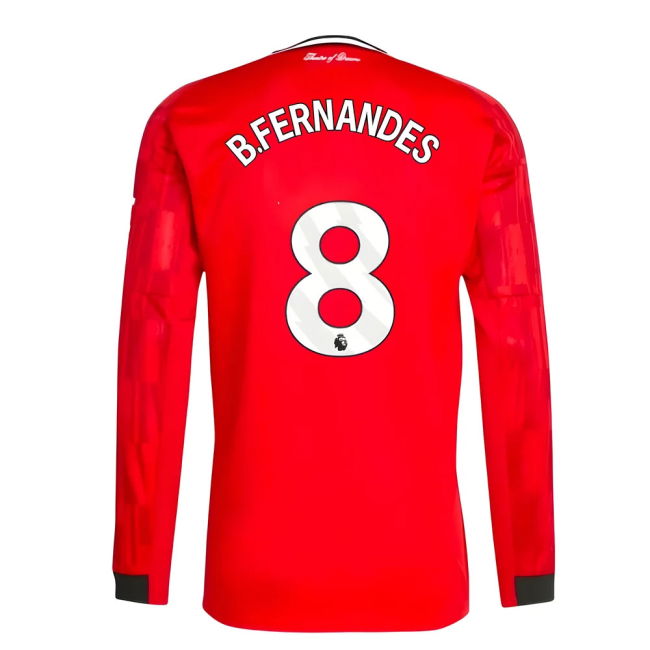 2025-2026 Man Utd Long Sleeve Home Shirt (B.Fernandes 8)