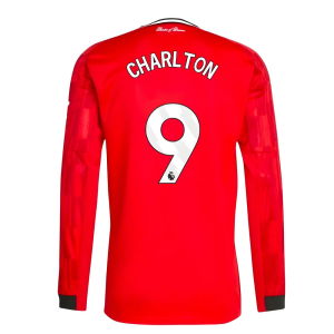 2025-2026 Man Utd Long Sleeve Home Shirt (Charlton 9)