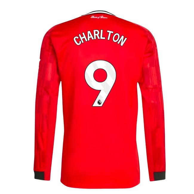 2025-2026 Man Utd Long Sleeve Home Shirt (Charlton 9)
