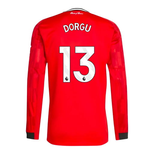 2025-2026 Man Utd Long Sleeve Home Shirt (Dorgu 13)
