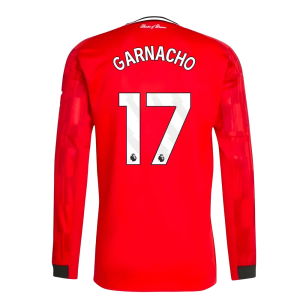 2025-2026 Man Utd Long Sleeve Home Shirt (Garnacho 17)