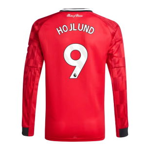 2025-2026 Man Utd Long Sleeve Home Shirt (Kids) (Hojlund 9)