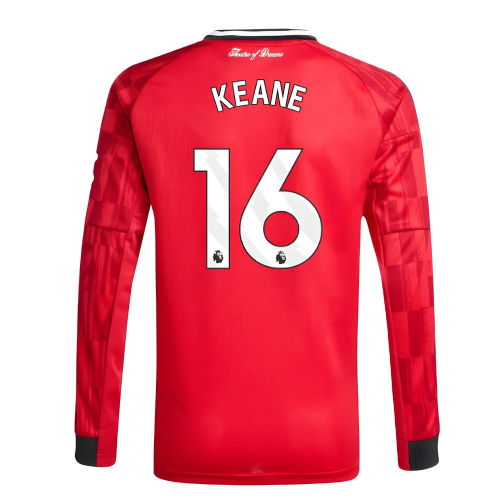 2025-2026 Man Utd Long Sleeve Home Shirt (Kids) (Keane 16)