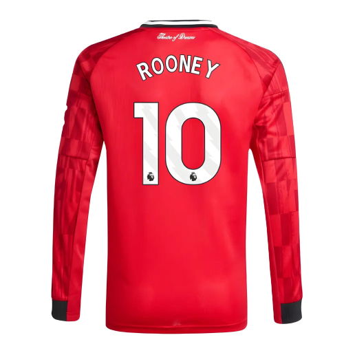 2025-2026 Man Utd Long Sleeve Home Shirt (Kids) (Rooney 10)