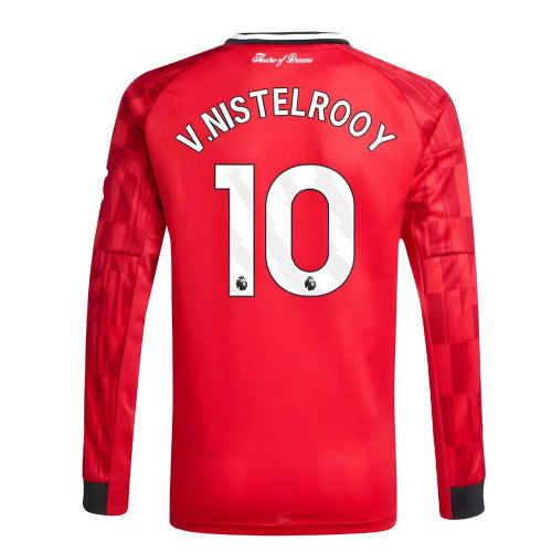 2025-2026 Man Utd Long Sleeve Home Shirt (Kids) (V.Nistelrooy 10)