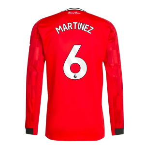 2025-2026 Man Utd Long Sleeve Home Shirt (Martinez 6)