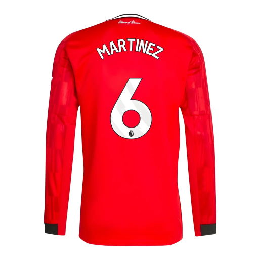 2025-2026 Man Utd Long Sleeve Home Shirt (Martinez 6)