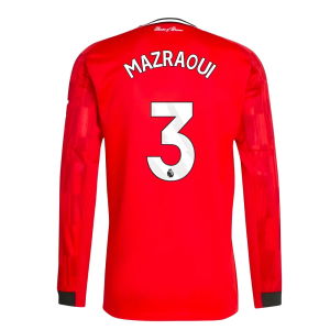 2025-2026 Man Utd Long Sleeve Home Shirt (Mazraoui 3)
